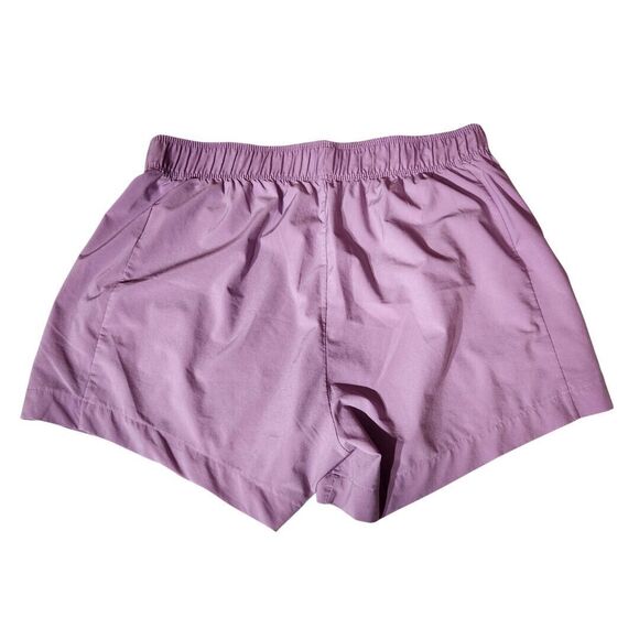 Nike Womens Sz M Short Running Shorts Lightweight Unlined Purple Logo Athleisure - Picture 2 of 11